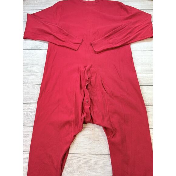 Carhartt Mens Vintage Cotton Union Suit Red Long John Base Layer PJs Size XL - Picture 8 of 10